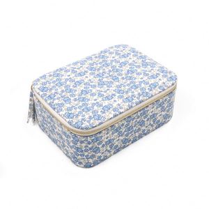 Modern Luxury Eco-friendly Jewelry Travel Organizer Box with Mirror Design and Zipper Closure for <strong>Jewellery</strong> <strong>Storage</strong> - Product Image 4