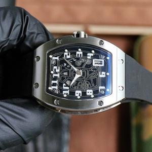 Reloj de Lujo para Hombre Ultrafino RM 67-01 con Caja de Titanio, Esfera Esqueletizada, Fecha Vertical Automática y Correa de Caucho - Product Image 2