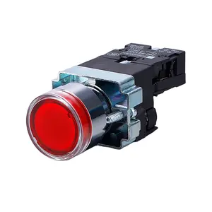 22mm 1NC rosso blocco autobloccante tipo arresto di emergenza blocco selettore rotativo interruttore a pulsante rosso