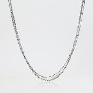 Collier pour femme en acier inoxydable plaqué or 18 carats, résistant à l'eau et inaltérable, avec chaîne fine à trois couches - Product Image 5