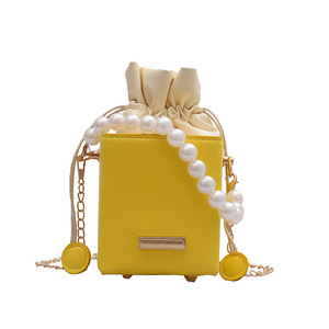 Fashion Girl Purse Small Messenger Mini Bolsas Pearl Square Bag Shoulder Messenger Bags 2021 For Women Box Handbag