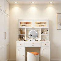 Table de toilette moderne Table de toilette minimaliste Table de toilette de luxe de style crème