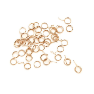 Anelli aperti Ilan da 5 mm color oro, 300 pezzi per la creazione di gioielli - Product Image 1