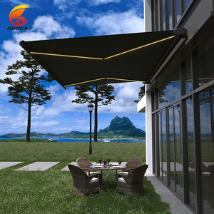 Auvent <span class=keywords><strong>moderne</strong></span> à cassette complète extensible avec télécommande, cadre en aluminium, voile en acrylique pliable pour la protection solaire de la terrasse à domicile - Product Image 3