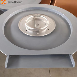 White Corten Steel Firepit Waterfall-<b>Pool</b> Outdoor Heater Remote Control Fountain Propane-Fueled 50-75k BTU <b>for</b> <b>Gardens</b> - Product Image 2