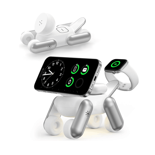3 in 1 Charging Station Devices, Magnetic Wireless Fast Charger Stand Compatible with Magnetism for IPhone17Pro Watch Pods