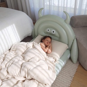 Colchón Inflable de PVC, 185*145*80 CM, Colores Verde y Rosa, para Niños, para Dormir en Interiores, Dormitorio y Campamento al Aire Libre - Product Image 5