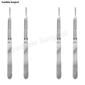 มีดผ่าตัดสแตนเลสสตีลเบอร์ 3 คุณภาพสูง ยี่ห้อ Credible Surgical Pvt Ltd พร้อมด้ามจับแบบ Bp สำหรับงานทันตกรรม ใช้แรงมือ  สำหรับการผ่าตัด - Product Image 5