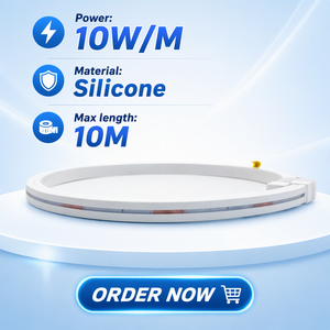 Bande LED néon en silicone LanVol IP68, sans découpe, longueur personnalisée, DC24V 10W/M, lumière de haute qualité avec cadre de fixation pour <span class=keywords><strong>piscine</strong></span> - Product Image 1