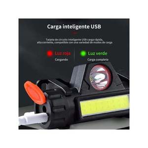 LED lampada frontale ricaricabile USB illuminazione regolabile minatore torcia frontale luce frontale impermeabile - Product Image 3