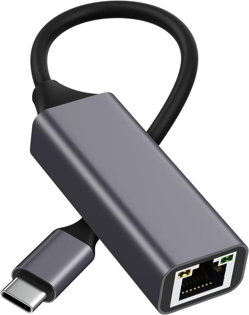 SYONG USB-C to RJ45 Gigabit Ethernet Adapter with 10/100/1000 Mbps Support Type-C Adapter USB Hub for Laptops Network