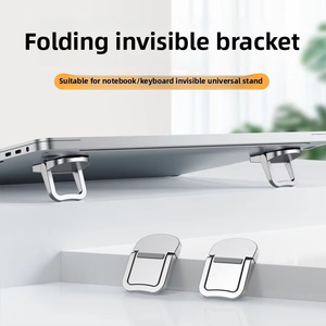 Support d'ordinateur portable mini portable et élégant en alliage de zinc, rehausseur invisible, support pliable pour ordinateur portable et tablette de bureau - Product Image 2