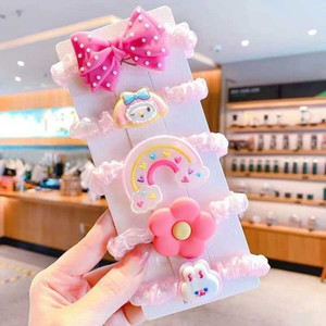 Vendita calda di tendenza moda elastico perla in resina retrò scintillante coda di cavallo fasce carine per ragazze dolce stile festa all'ingrosso - Product Image 1