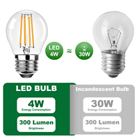 Ampoule LED à filament Edison G45 2026, culot E26 E27, 4W 5W 6W, ampoule décorative industrielle, ampoule LED à filament vintage