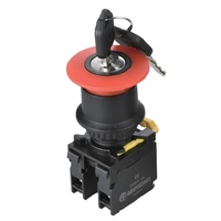 Interrupteurs à bouton-poussoir multifonctionnels LED série T2 IP65 6A, type champignon, avec verrouillage, installation facile, pour appareils électroménagers, arrêt d'urgence /CE