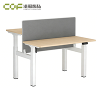 Bureau d'étude et de travail ergonomique à hauteur réglable avec montage facile, construction en acier et alliage d'aluminium