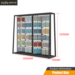 Customizable Modern Stainless Steel Lightweight Eco-Friendly Mosaic Tile <strong>Display</strong> <strong>Stand</strong> <strong>Simple</strong> Metal Rack for Retail Store - Product Image 2