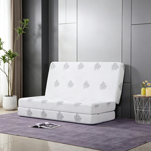 <span class=keywords><strong>Matelas</strong></span> de voyage moderne à trois couches, <span class=keywords><strong>housse</strong></span> amovible, tissu microfibre respirant, <span class=keywords><strong>matelas</strong></span> en mousse, adapté aux campeurs en chambre à coucher - Product Image 4