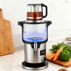 CE/CB approvato 5,6l capacità grande <span class=keywords><strong>Samovar</strong></span> alto boro <span class=keywords><strong>teiera</strong></span> in vetro tenere calda funzione a doppia caldaia pentola per tè turco bollitore - Product Image 1