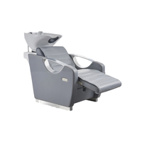 Chaise rouge confortable de lavage de cheveux de salon de lavage de cheveux de tache de produits nouveaux avec la circulation de l'eau et le vapeur