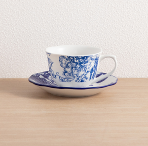 Vintage Blue Floral Print White Ceramic Dinner <b>Set</b>, 28PCS 36PCS Optional, Custom Logo & Packaging Bulk Supply for Russian Market - Product Image 2
