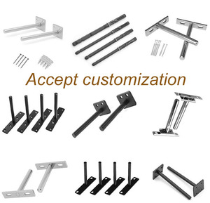 6 Inch Rắn Thép Giấu <span class=keywords><strong>Hidden</strong></span> Hỗ Trợ Vô Hình Nổi Kệ Khung Phòng Tắm Kệ Sách Nổi Kệ Chân Đế - Product Image 5