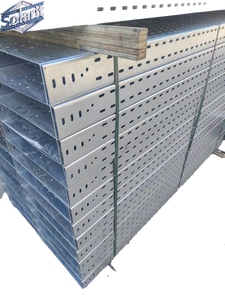 Support de câbles industriel ventilé/perforé en acier galvanisé, type plateau multi-trous, capacité 80 pièces - Product Image 2