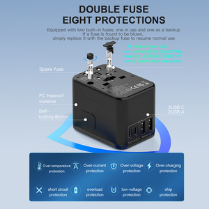 HL-A01-2A2C phổ Travel Adapter tất cả trong một du lịch quốc tế adapter cắm trên toàn thế giới Travel Power <span class=keywords><strong>Adaptor</strong></span> quốc tế - Product Image 6