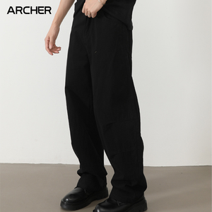 <span class=keywords><strong>Pantaloni</strong></span> Casual <span class=keywords><strong>da</strong></span> <span class=keywords><strong>Uomo</strong></span> di Tendenza a Gamba Dritta Stile High Street <span class=keywords><strong>in</strong></span> 100% Cotone <span class=keywords><strong>con</strong></span> <span class=keywords><strong>Vita</strong></span> Semi-Elastica e Jeans a Coltello Curvi <span class=keywords><strong>con</strong></span> Fronte Piatto - Product Image 6