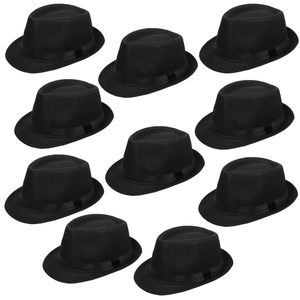 Fashion Retro Classic Solid Color Flat Top Summer Sunshade <b>Beach</b> Breathable Ribbon Rope Polyester Party Four Seasons Fedora Hats - Product Image 1