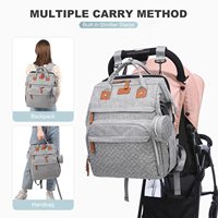 7 In1 multifonctionnel maman sac à couches avec lit de bébé pliable moustiquaire grande capacité poussette sac à dos bébé sac à couches