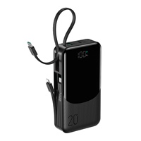 Chargeur portable Joyroom à charge rapide 3 en 1 avec câble intégré 20000 mAh