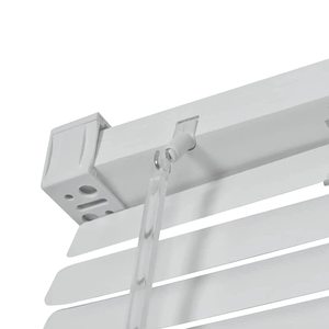 Persiana Veneciana Blanca de PVC de 80x160 cm con Láminas Inclinables, Montada en la Pared, para Protección Solar de Ventanas - Product Image 3