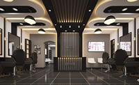 Kursi Salon Fashion Premium, Stasiun Styling, Unit Backwash, Cermin, Lemari Pajangan, Furnitur, Desain Interior
