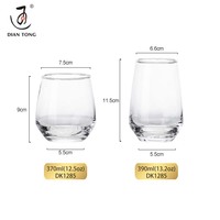 Dian Tong Vente en gros de verrerie, mariage, restaurant, logo personnalisé, verre écologique résistant à la chaleur, ensemble de tasses à boire, 6 pièces