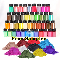 Poudre de mica pigmentée, couleurs non toxiques, sûres et naturelles, colorant en poudre pour résine époxy, pour la coloration de slime DIY et la fabrication de savon.