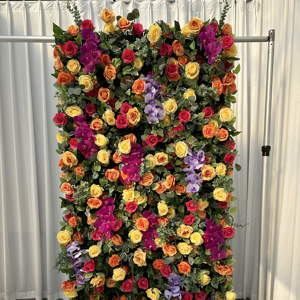 Y-FW092 Roll up <b>Flower</b> Wall Backdrop 8ft X 8ft <b>Artificial</b> <b>Flower</b> Wall Panel <b>Silk</b> Rose 3d 5d <b>Flower</b>+wall Wedding Event Decor - Product Image 1