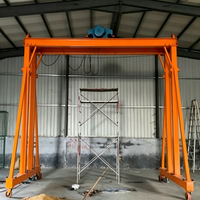 Mini-grue portique mobile avec palan électrique et roues en promotion
