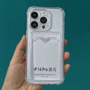 נגד נפילה tpu במקרה טלפון שקוף עבור <span class=keywords><strong>iphone</strong></span> 17 <span class=keywords><strong>pro</strong></span> 16 15 14 13 <span class=keywords><strong>12</strong></span> 11 כרטיס ארנק כרטיס בחזרה ברור - Product Image 3