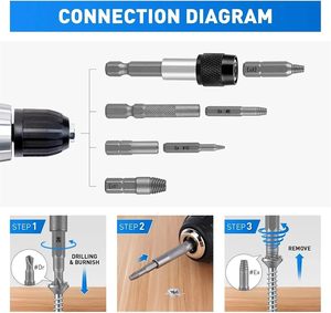 MingTu 33PCS Damaged Screw <b>Extractor</b> Set for Broken <b>Bolt</b> Screw <b>Extractor</b> Remover Tool with <b>Socket</b> Extension Bit - Product Image 3