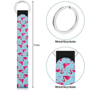 Porte-clés en néoprène imprimé léopard, isolé et imperméable, avec couleur personnalisée et style professionnel - Product Image 2
