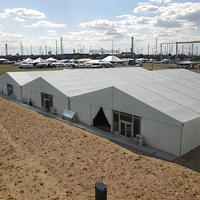 Tenda Gudang Besar 30x50m Empat Musim Berlapis PVC Ganda, Rangka Aluminium Alloy Tahan Lama, Tahan Api, Tahan UV, Tahan Air