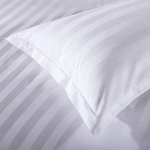 Juego <span class=keywords><strong>de</strong></span> Ropa <span class=keywords><strong>de</strong></span> Cama <span class=keywords><strong>de</strong></span> Lujo para Hotel, Serie <span class=keywords><strong>300</strong></span> <span class=keywords><strong>Hilos</strong></span>, Algodón Satinado a Rayas en Blanco, Sábana <span class=keywords><strong>de</strong></span> Hotel 60*40S - Product Image 3