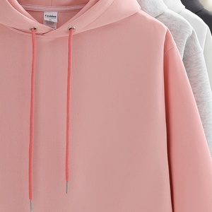 เสื้อสเวตเชิ้ตผู้ชายสไตล์เรโทรสำหรับฤดูใบไม้ร่วง ผ้าฟลีซหนาน้ำหนัก 330 กรัม เป็นมิตรต่อสิ่งแวดล้อม ทรงหลวมโอเวอร์ไซส์ ใส่ได้หลากหลาย  แบบมีฮู้ด สไตล์คู่รัก - Product Image 4