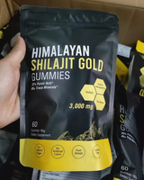 Gummies de Shilajit Marque Blanche OEM, 60 Compléments Alimentaires pour l'Entraînement, Lot en Gros pour la Vente en Gros