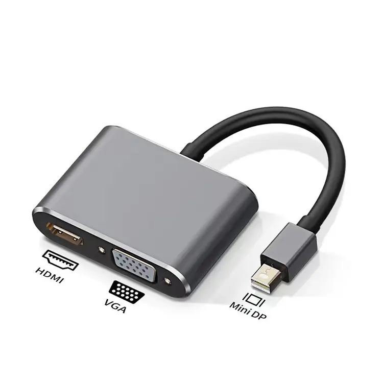 미니 DP 남성 to HDMI 4K 여성 VGA 여성 케이블 미니 디스플레이 포트 HDMI & VGA 2 in1 애플 맥 북 에어 프로