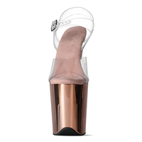 Sandales à plateforme transparentes en PVC à bout ouvert, talon aiguille de 20 cm, dessus transparent, chaussures de danse pour femmes, accessoires de clubbing, fournisseur d'usine