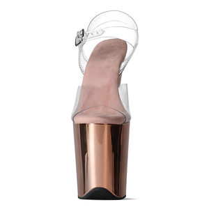<span class=keywords><strong>Sandalias</strong></span> de <span class=keywords><strong>Plataforma</strong></span> con Punta Abierta de PVC Transparente, Tacón de Aguja de 20 CM, Parte Superior Transparente, Zapatos de Baile para Mujer, Brillantes, para Club, Suministro de Fábrica - Product Image 2