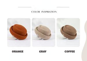 LOGO personalizzato di lusso all'ingrosso promozionale a buon mercato soffice classico Western da donna 100% ciotola di lana <span class=keywords><strong>Trilby</strong></span> Fedora cappello in feltro per le donne - Product Image 6