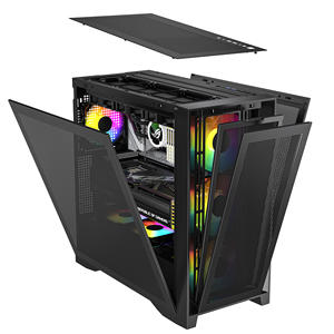 <span class=keywords><strong>Nouveau</strong></span> Style <span class=keywords><strong>Cooler</strong></span> <span class=keywords><strong>Master</strong></span> Black Full Iron Mesh Coverage MATX Computer Gaming case pour salle de jeux - Product Image 6